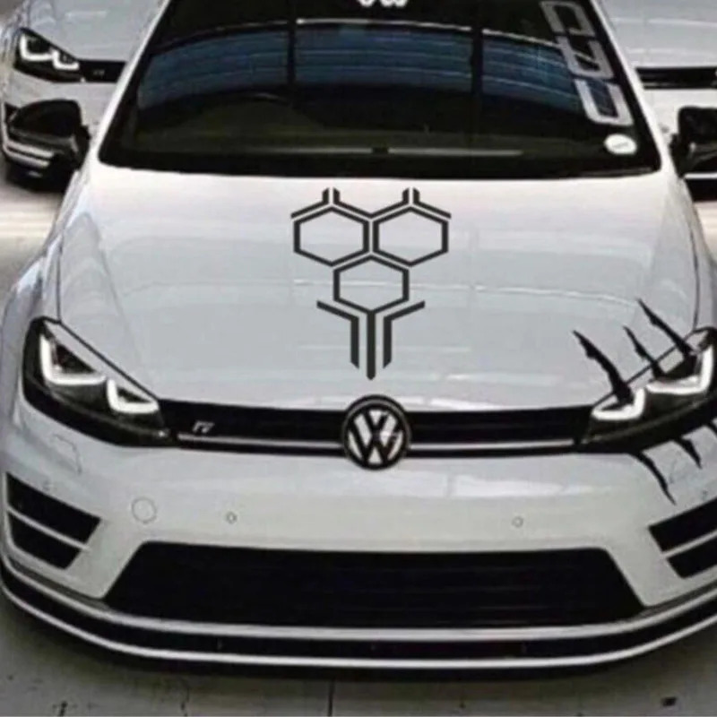 Car Accessories Racing - 허니콤 어퍼 카울 자동차 비닐 데칼