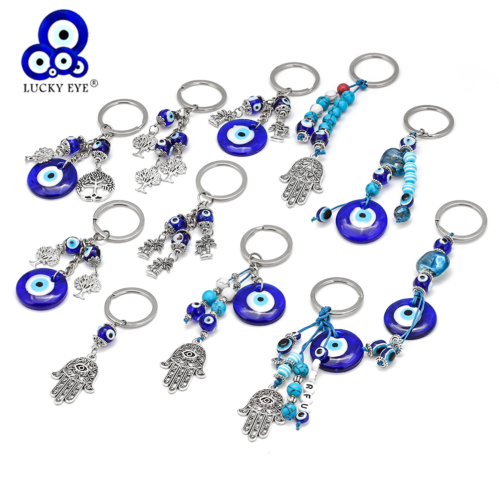 Car Accessories Evil Eye - 행운의 눈 나무 파티마 Hamsa 손