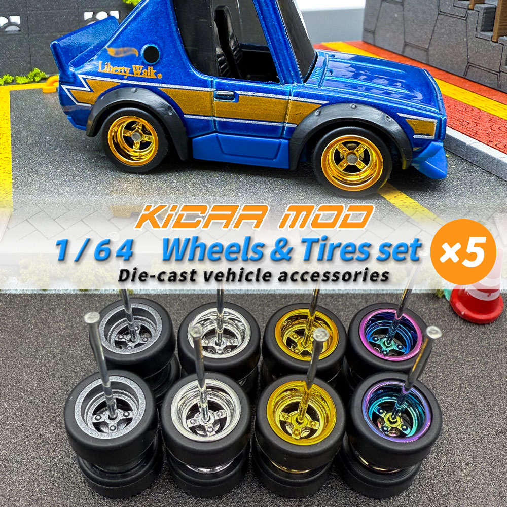 Car Accessories To Buy - 1/64 모델 탈착식 고무 슬릭 타이어