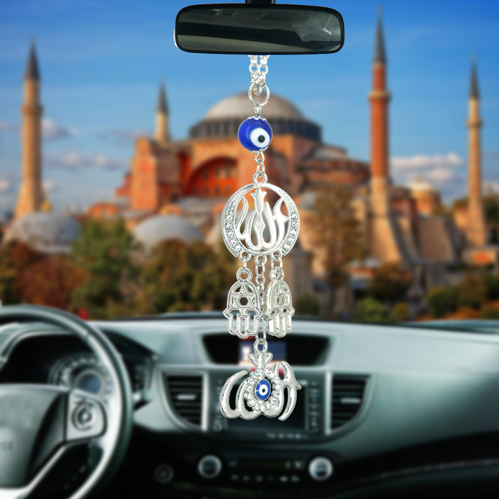 Car Accessories Evil Eye - 자동차 인테리어 이슬람 무슬림 알라 함사