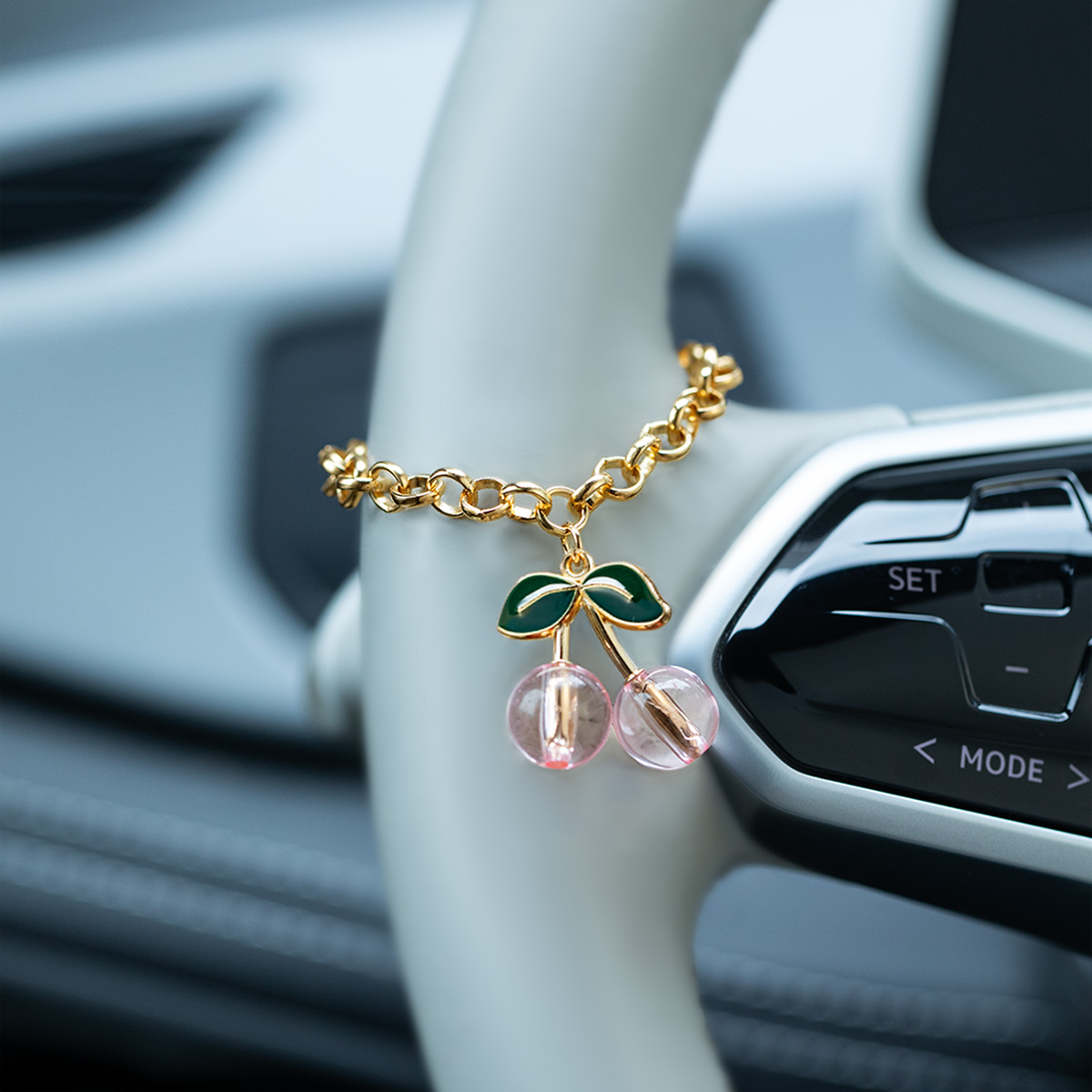 Car Accessories Evil Eye - 라이트 럭셔리 투명 체리 자동차 스티어링