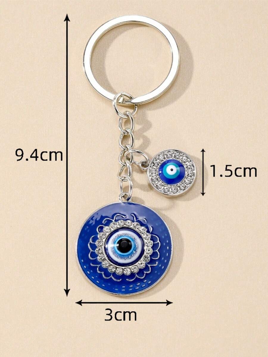 1개 유니섹스 터키 악마의 눈 펜던트 키체인, 라인스톤 - Car Accessories Evil Eye 리뷰 및 가격
