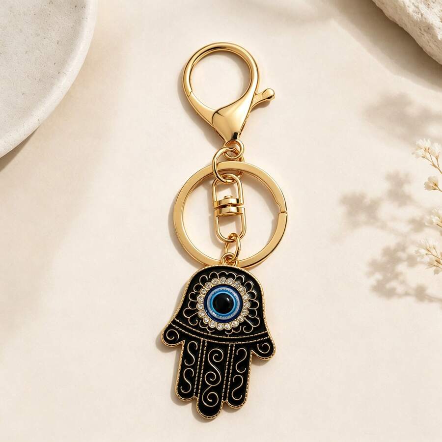 1개 유니섹스 터키 악마의 눈 펜던트 키체인, 라인스톤 - Car Accessories Evil Eye 리뷰 및 가격