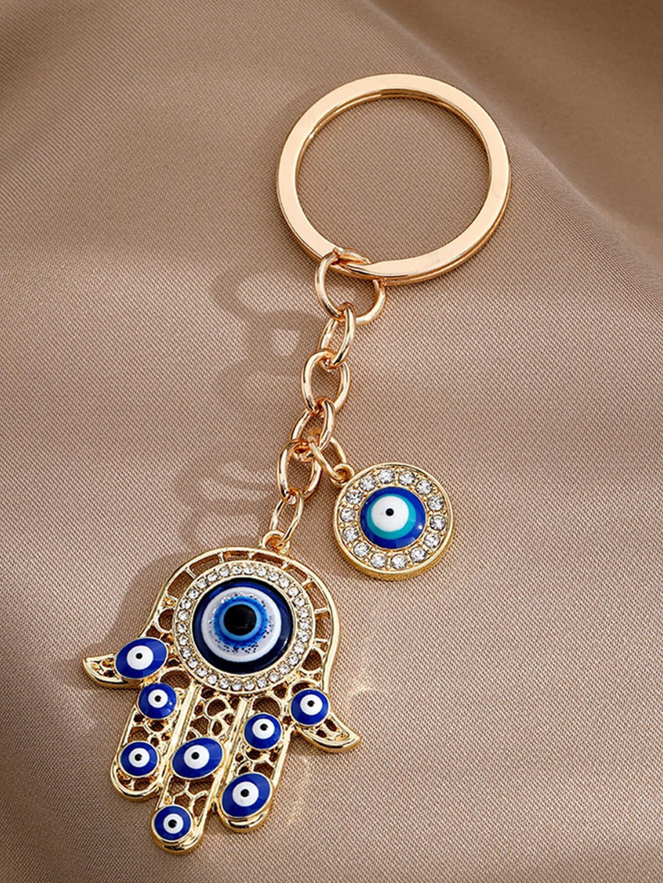 1개 유니섹스 터키 악마의 눈 펜던트 키체인, 라인스톤 - Car Accessories Evil Eye 리뷰 및 가격