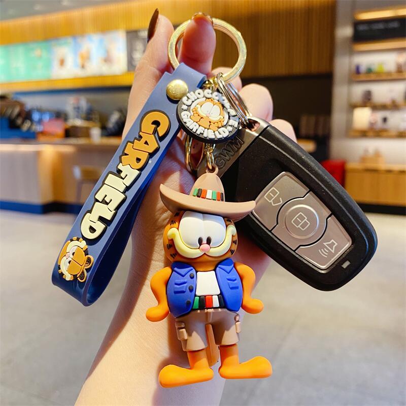가필드 만화 배낭 체인 자동차 열쇠고리 창의적이고 아름 - Car Accessories To Buy 리뷰 및 가격
