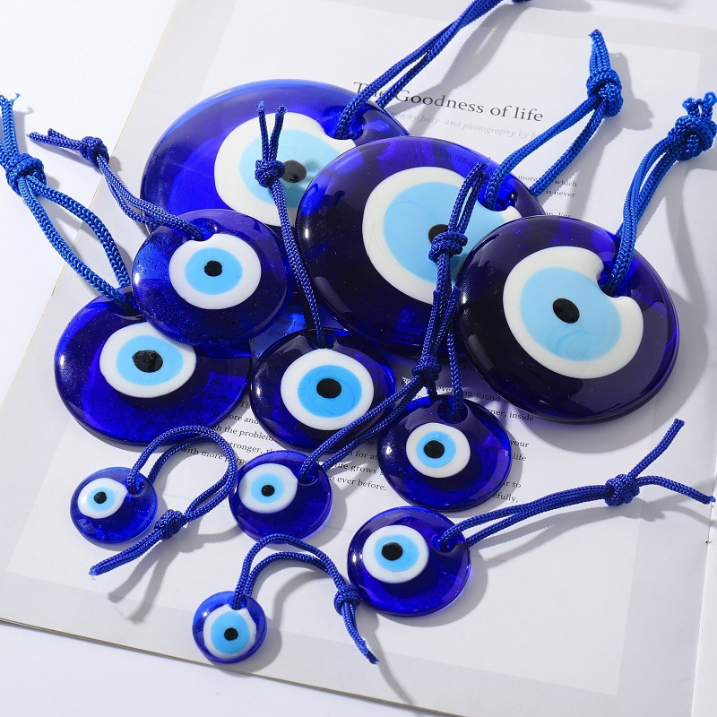 1개 행운의 눈 유리 블루 터키 악마의 눈 펜던트 벽걸 - Car Accessories Evil Eye 리뷰 및 가격