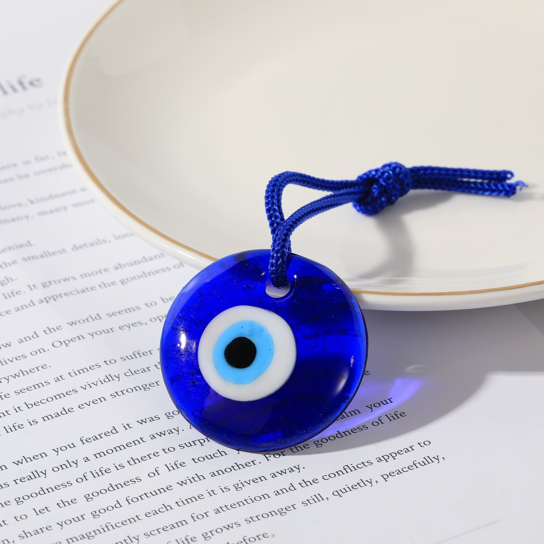 1개 행운의 눈 유리 블루 터키 악마의 눈 펜던트 벽걸 - Car Accessories Evil Eye 리뷰 및 가격