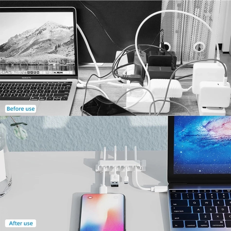 케이블 정리함 자가 접착 케이블 클립 USB 케이블 관 - Car Cable Organizer 리뷰 및 가격