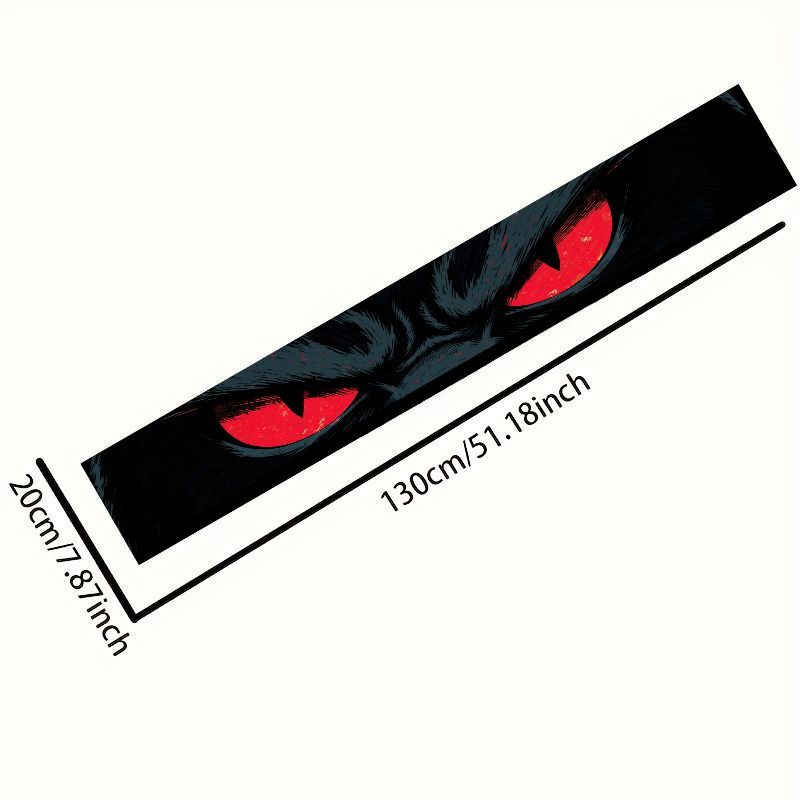 자동차 앞유리 선바이저 배너 데칼 악마의 붉은 눈 그래 - Car Accessories Evil Eye 리뷰 및 가격