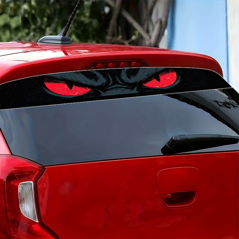 자동차 앞유리 선바이저 배너 데칼 악마의 붉은 눈 그래 - Car Accessories Evil Eye 리뷰 및 가격