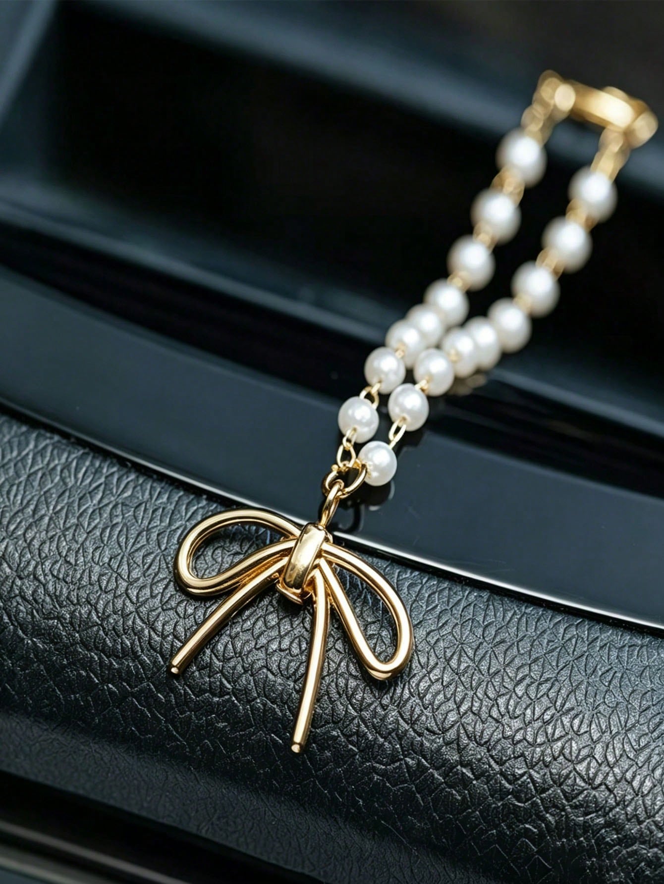 진주 리본 자동차 펜던트 합금 패션 백미러 장식 미니멀 - Car Accessories Evil Eye 리뷰 및 가격