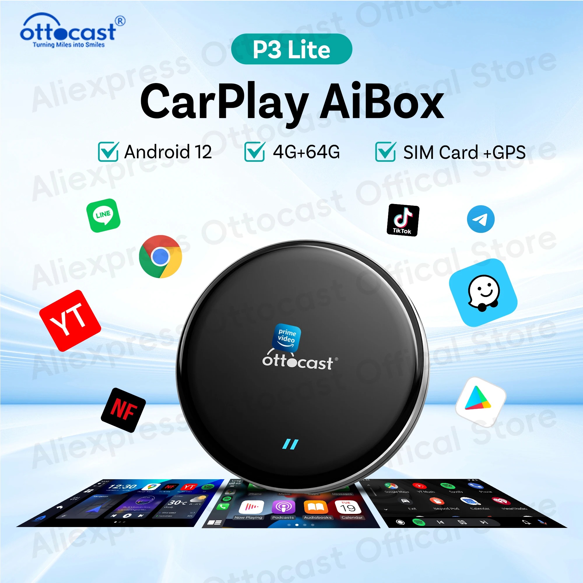 오토캐스트 뉴 P3 라이트 오토아이박스 무선 카플레이  - Car Accessories Youtube 리뷰 및 가격