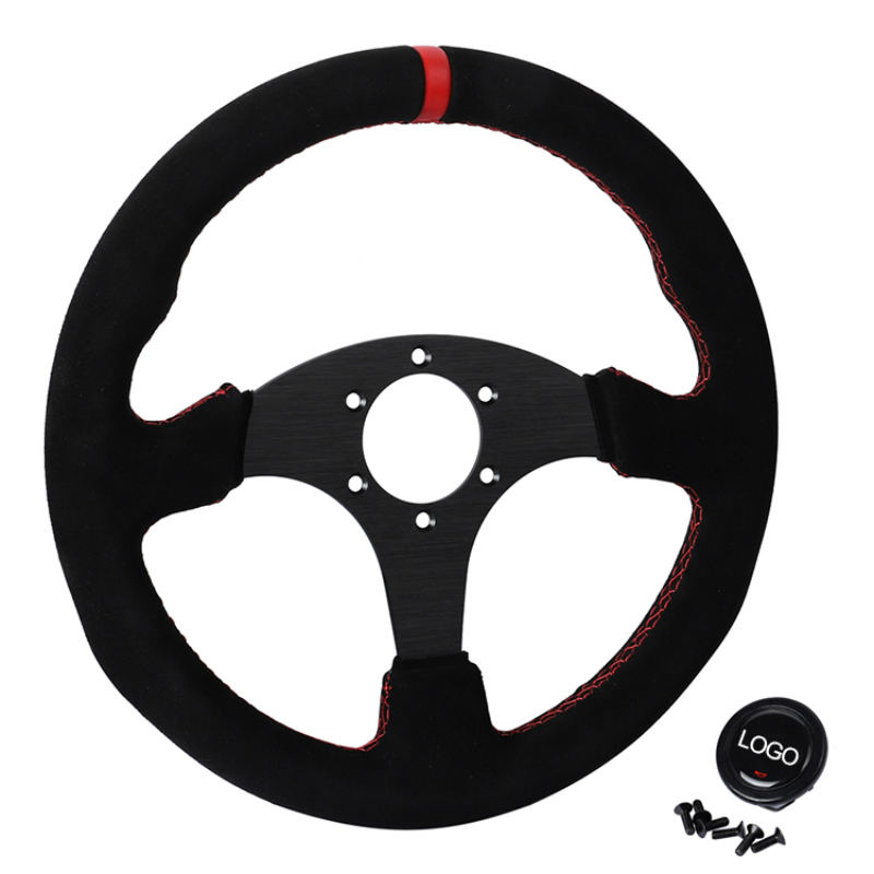 스웨이드 레이싱 스티어링 휠 지원 맞춤형 로고 자동차  - Car Accessories Racing 리뷰 및 가격