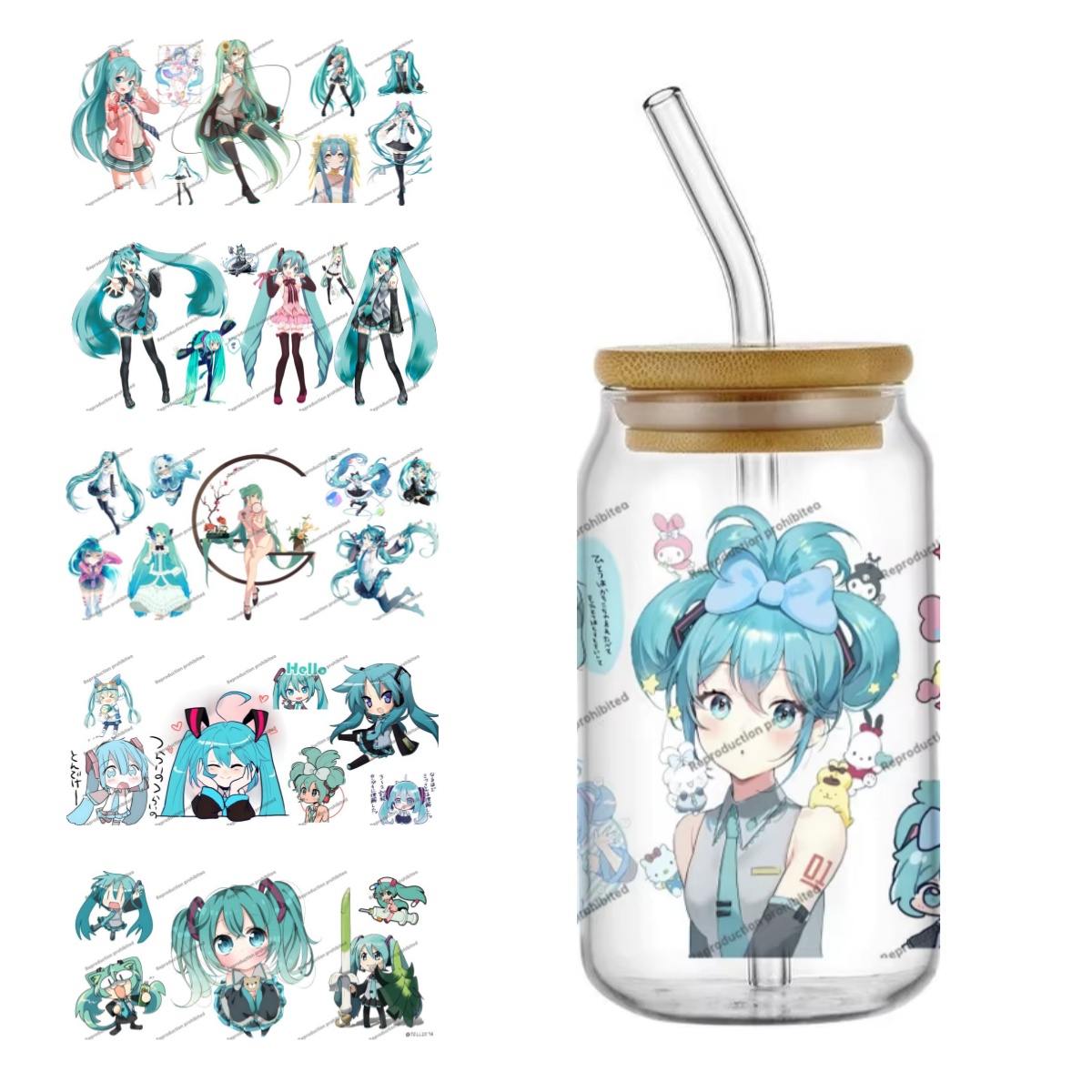 하츠네 미쿠 UV DTF 컵 랩 16oz Uvdtf 병 - Car Accessories Nz 리뷰 및 가격