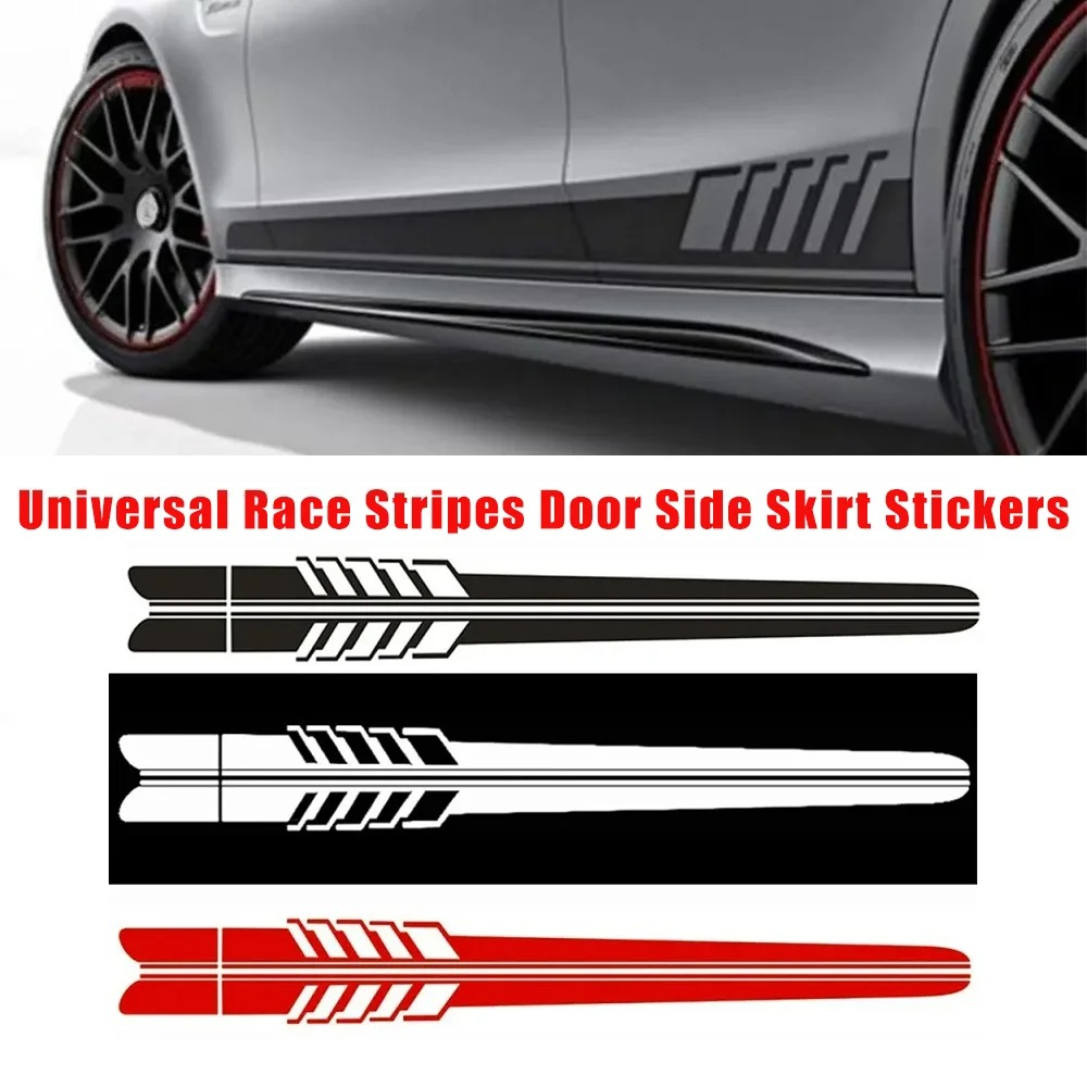 자동차 도어 사이드 스티커 랩 레이싱 스트라이프 유니버 - Car Accessories Racing 리뷰 및 가격