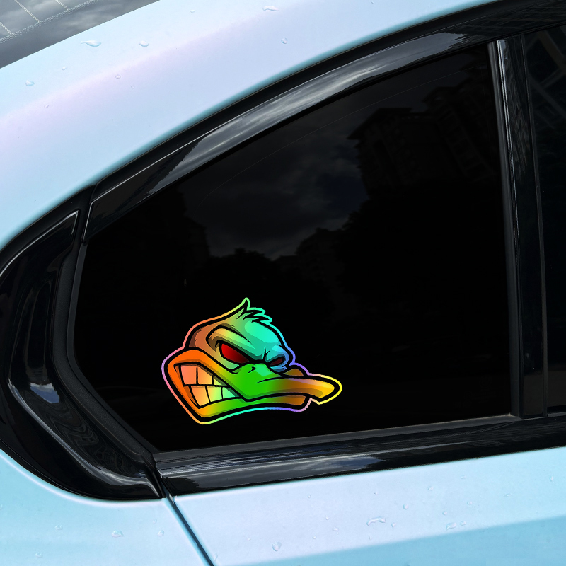 1PC 재미 있은 만화 화가 오리 머리 오토바이 스티커 - Car Accessories Nz 리뷰 및 가격