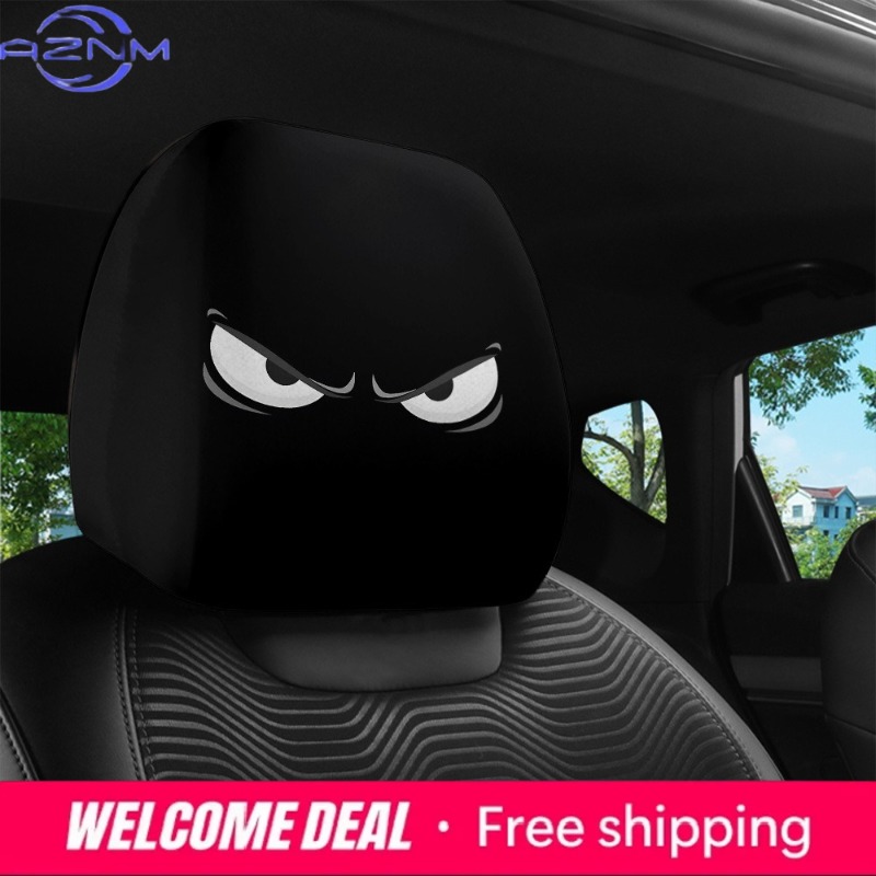 2PCS 악마의 눈 프린트 자동차 머리 받침대 커버 | - Car Accessories Evil Eye 리뷰 및 가격
