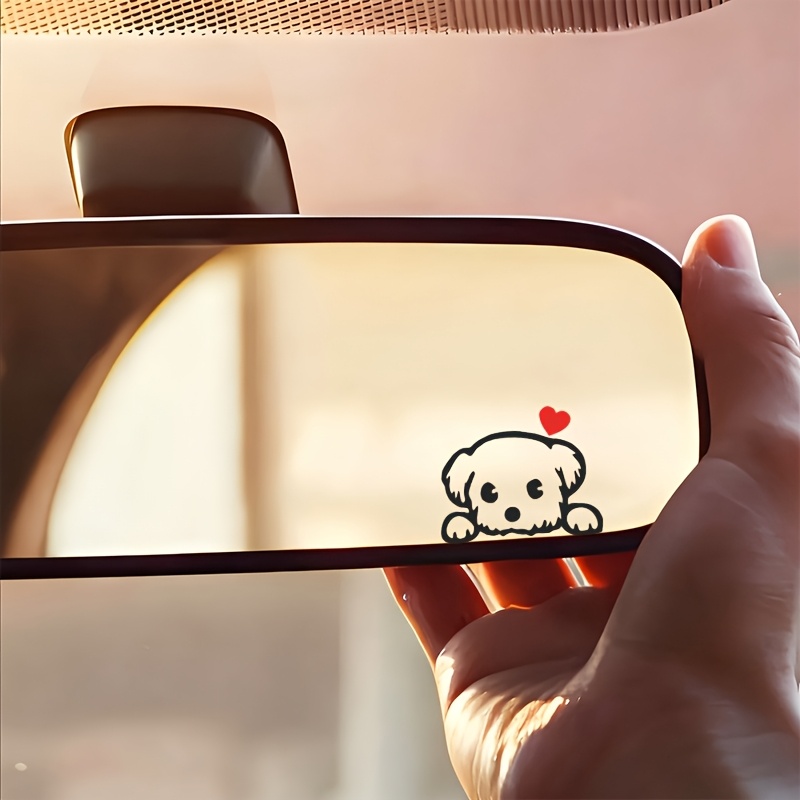 2PCS 귀여운 만화 개 재미있는 비닐 스티커 데칼 자 - Car Accessories Nz 리뷰 및 가격
