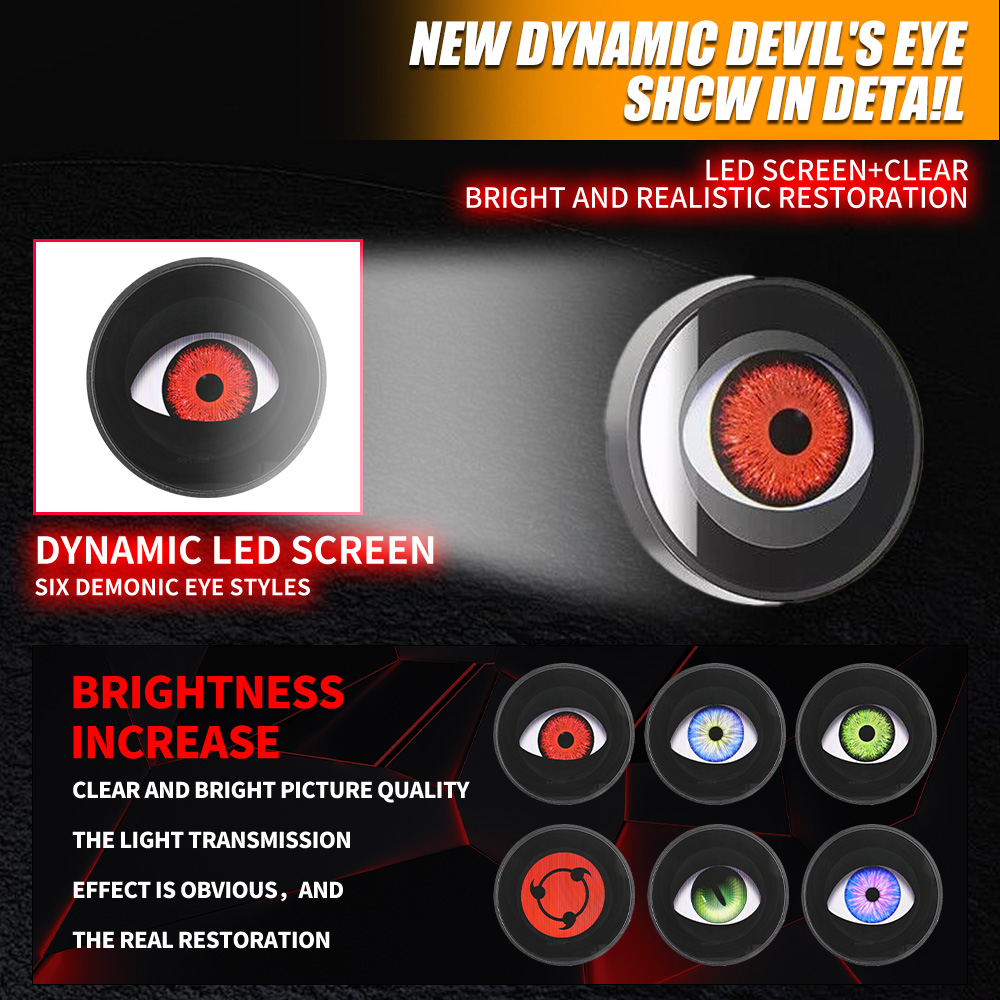 LED 헤드라이트 데몬 아이즈 다이나믹 조절 가능한 아 - Car Accessories Evil Eye 리뷰 및 가격