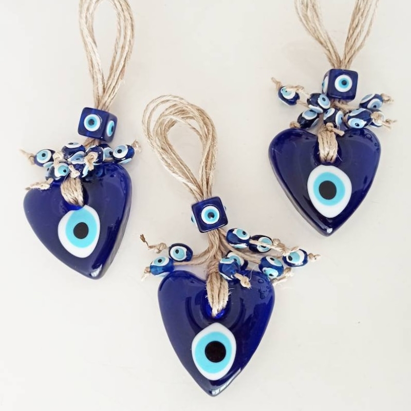 블루 터키어 악마의 눈 행운의 펜던트 손으로 짠 로프  - Car Accessories Evil Eye 리뷰 및 가격