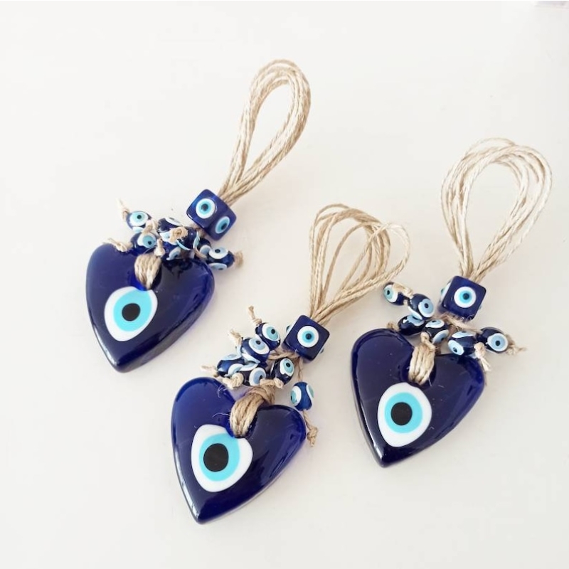 블루 터키어 악마의 눈 행운의 펜던트 손으로 짠 로프  - Car Accessories Evil Eye 리뷰 및 가격