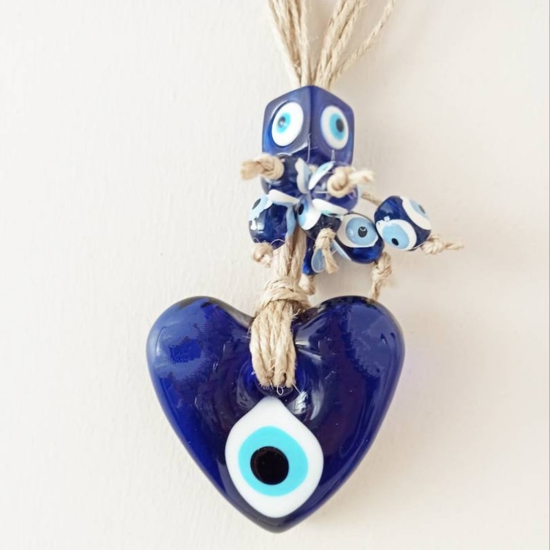 블루 터키어 악마의 눈 행운의 펜던트 손으로 짠 로프  - Car Accessories Evil Eye 리뷰 및 가격