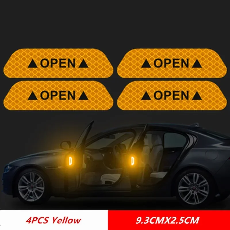4개 자동차 문 열림부 반사 스티커 안전 개방 경고 스 - Car Accessories Quick Delivery 리뷰 및 가격